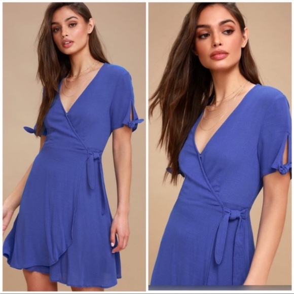 Lulus Dresses & Skirts - 👗 Lulu’s 👗 Royal Blue Wrap Dress - S